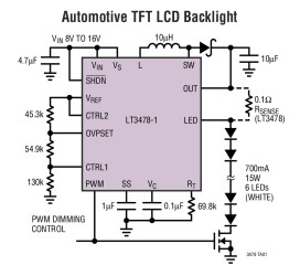 4.5A Monolithic LED Drivers with True Color PWM Dimming