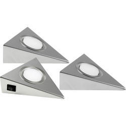 Heitronic 23009 GENOA LED Plinth Lighting Set 6W Warm White Stainless Steel