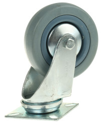 Koło samonastawne średnica kabla 100mm Płyta Guitel Hervieu 70kg wysokość całkowita 135mm