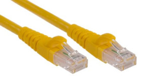 Kabel kategorii 6, Żółty, Wtyk RJ45/męski RJ45dł.: 5m, mat. koszulki: PVC