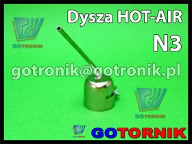 Zapasowa dysza N3 do stacji HOT-AIR fi 3,0mm kątowa 45°