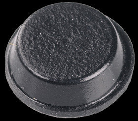 Adhesive feet, Ø 20.6 mm, 5 mm, black, 6-pack