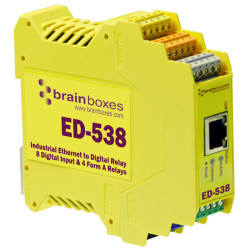 Brainboxes ED-538 Ethernet to 4 Relays and 8 Digital Inputs &#x2B; RS485 Gateway