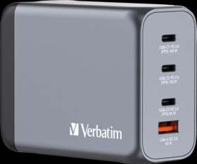 Universal-Charger, GaN, GNC-200, 200W, grey(EU/UK/USA), 1x USB-A QC, 3x USB-C PD