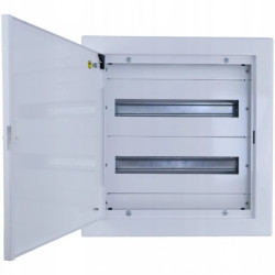 Rozdzielnica podtynkowa metalowa 2x18 modułów IP30 (400V AC) 435x415x130mm drzwi pełne Doktorvolt