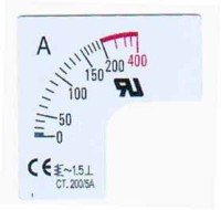 0MIER-SKALA200/5/48 Skala do miernika 48x48mm, 5AVAC - pomiar pośredni do 200AAC