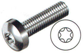Pan head screw, TX, M2.5, Ø 5 mm, 12 mm, stainless steel, DIN 7985, 7985I25122
