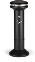 Kosze na papierosy, 8000, Czarny, Stal nierdzewna, Montaż na podstawie, 485mm x 1.02m x 480mm