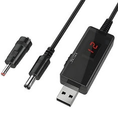 Moduł konwertera USB Power Boost Line DC 5V na DC 9V / 12V,kabel adaptera USB 5.5mm do routera,modemu,wentylatora,głośnika.