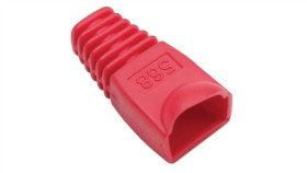 Osłonka Wtyku Rj45 6.2Mm Czerwona 10 Sztuk