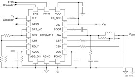 14 V, 15 A synchronous buck power stage with output current monitoring