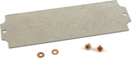 Mounting plate, steel, (L x W x H) 179 x 63 x 1 mm, natural, for 1590ZGRP131, 1590ZGRP131PL