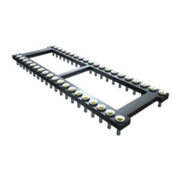 Podstawka DIL 2.54 mm Pitch ICO-308-SGT 7.62 mm Row Spacing 8-pinowe Pionowy, Otwór przelotowy Standardowe Pin Samtec 1A