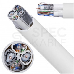 Kabel multimedialny tc’Multikabel PRO 2x UTP kat.6 + 2x RG6 75ohm + 1x FO FTTH 2J SM 9/125 biały TC'EQ