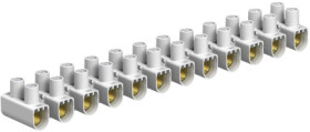 Lustre terminal, 12 pole, 4-16 mm², clamping points: 12, white, screw connection, 76 A, 2056550