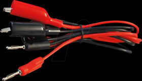 P 7035 Messleitung, 4 mm Bananenstecker, rot / schwarz