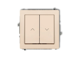 DECO Wyłącznik żaluzjowy zwierny przycisk beżowy 1DWP-8 KARLIK