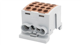 Zacisk Hlk 100A-4 (1X25,3X16 / 1X25,3X16) Al/Cu - Brązowy