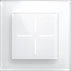 161160A0 + 162145A1 Set 1x glass push-button + frame, 1-fold