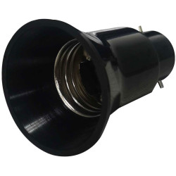 Dencon 1940BNB B22 to E27 Adaptor Black