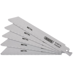 Draper 43459 Bi-metal Reciprocating Saw Blades-Metal 150mm 14tpi 5Pc