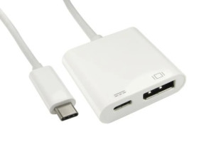 Kabel adaptera, 4K, do wyświetlaczy: 1, USB C, DisplayPort