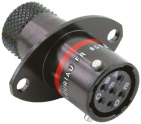 Złącze wielostykowe przemysłowe 6-pinowe, panelowe Gniazdo Souriau Sunbank by Eaton