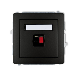 DECO Gniazdo głośnikowe pojedyncze czarny mat 12DGG-1