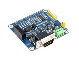 Waveshare Isolated RS485 RS232 Expansion HAT for Raspberry Pi, SPI Control