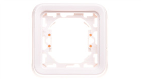 Plexo55 Ramka Pojedyncza Antybakteryjna Biała 070792