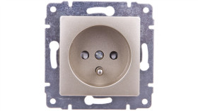 Vena Gniazdo Pojedyncze Z/U Z Przesłonami Satyna 515034