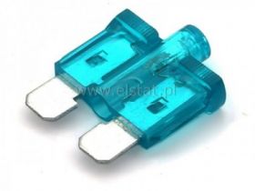 15A bezp. samochodowy UNI z lampką ( niebieski)