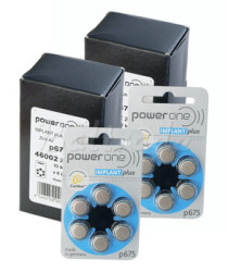 120x baterie do aparatów słuchowych Power One Implant Plus 675