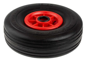 Kółko do wózka, Lite, Guma, Czarny, obc.: 150kg, śred.: 240mm, szer.: 85mm