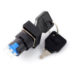 Przełącznik z kluczykiem - 5A/250V 2-pozycje