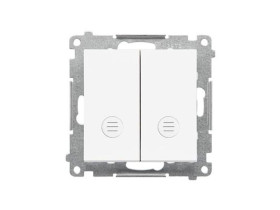 SIMON 55 Wyłącznik zwierny przycisk podwójny bez piktogramu szybkozłącza biały mat TP2L2.01/111 KONTAKT SIMON