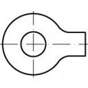 Podkładki płaskie z wyprowadzeniami TOOLCRAFT 1059958 8.4 mm 22 mm A4 stal nierdzewna 25 szt.