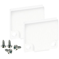 Barthelme 62398613_9010 BARdolino End Cap Set Aluminium RAL 9010 2 Pieces