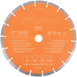 Evolution Power Tools PD255SEG-CS Premium Diamond Disc Cutter Blade 255 x 22.2mm