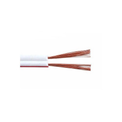 Przewód głośnik. 2x0,75 biały CU biały z paskiem