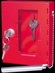 Emergency key cabinet pane