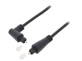 TOS-X90-2.0 Kabel Toslink wtyk, Toslink wtyk kątowy 2m czarny Øzewn: 4mm