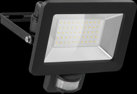 53883 LED floodlight with sensor, 50 W, black, IP44
