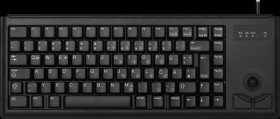 G84-4400LUBUS-2 Keyboard, USB, black, compact, trackball, US