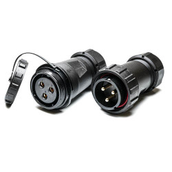 Złącze wielostykowe przemysłowe 3-pinowe Montaż na kablu Wtyczka, gniazdo RS PRO