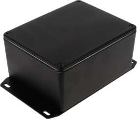 Aluminum die cast enclosure, (L x W x H) 119 x 94 x 56 mm, black (RAL 9005), IP65, 1590WCFBK