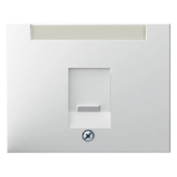 K.1 Element centralny gniazda teleinformatycznego z polem opisowym śnieżnobiały 11707009