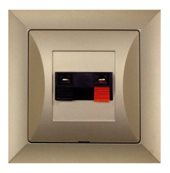 OPAL Gniazdo głośnikowe pojedyncze metalizowany piaskowy GG 1 - Op