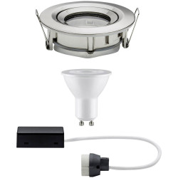Paulmann 92899 Nova Recessed Light LED GU10 7W IP65 Warm White Brushed Iron