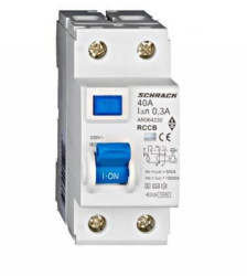 Wyłącznik różnicowoprądowy 10kA, 40A, 2P, 300mA, S, Seria AMPARO
